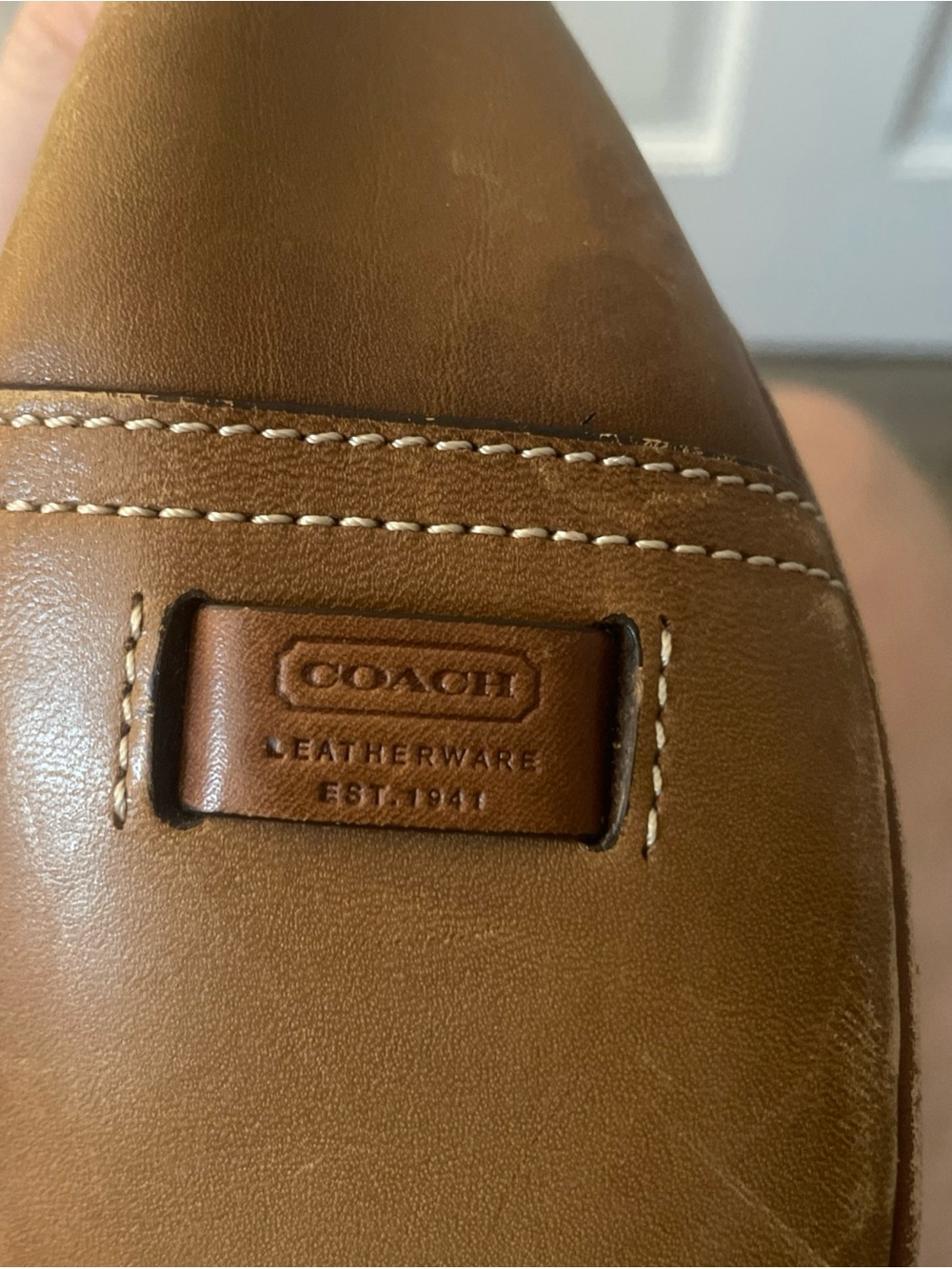 Coach Hamptons Leather Hobo Shoulder Bag Buckle Vintage Brown 7548 - Picture 4 of 12